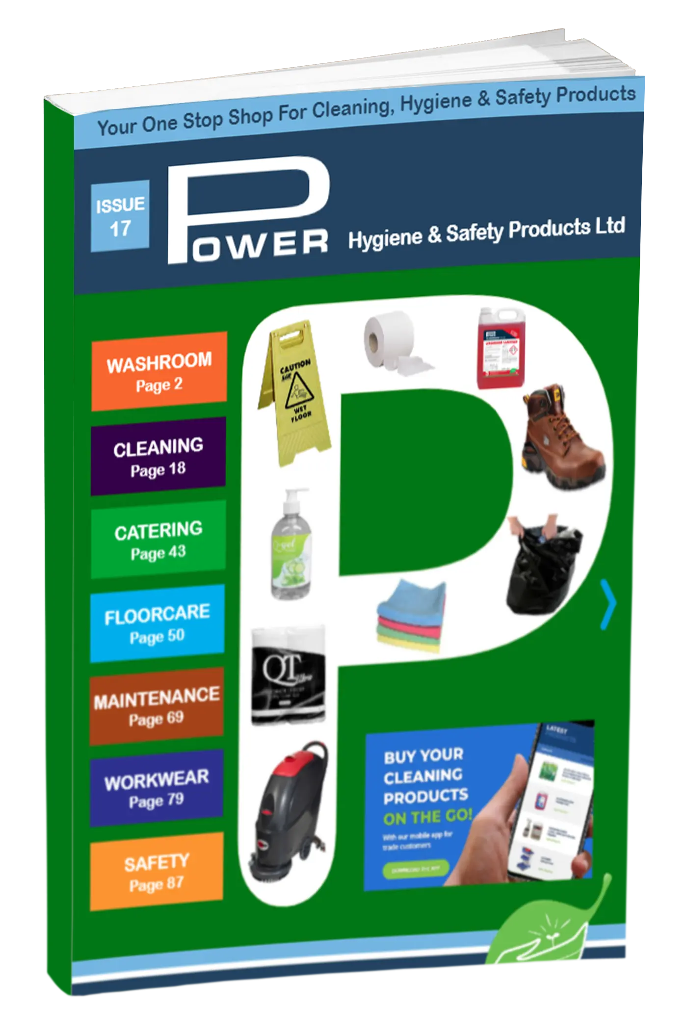 power hygiene product brochure mockup